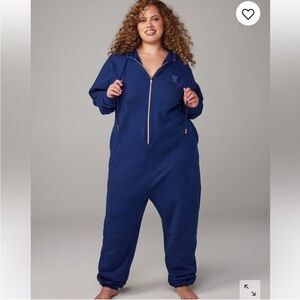 Savage X Fenty Navy Hooded Jumpsuit